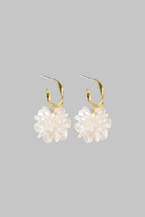 "Alloy 3D Floral Earrings"