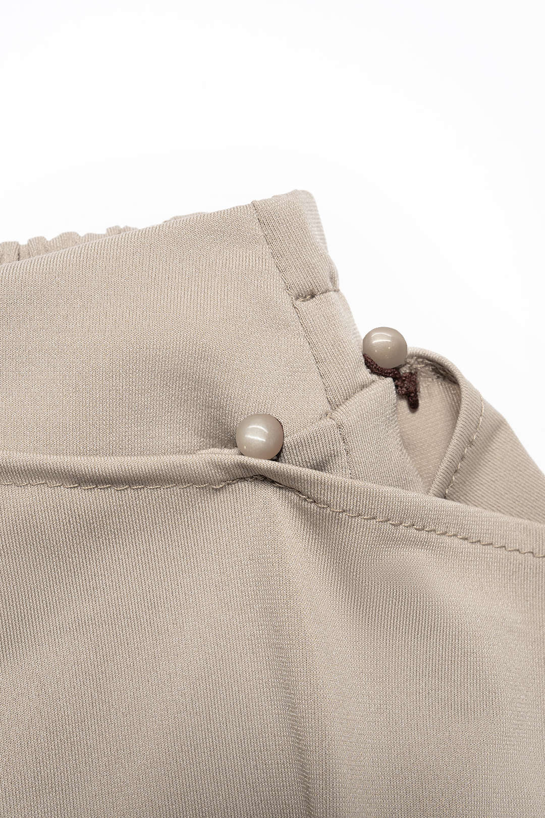 "Asymmetrical Ruched Tie-Up Wide Leg Pants"