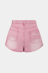 "Denim Button Pocket Shorts"