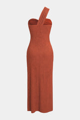 "Asymmetrical Cut Out Sleeveless Maxi Dress"