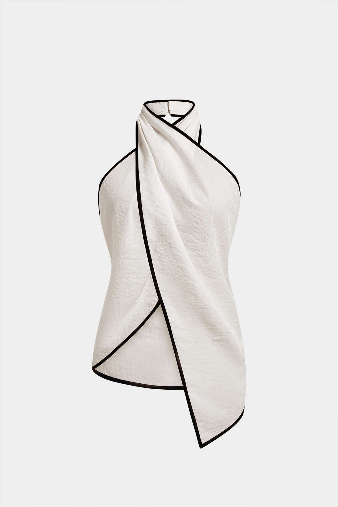"Contrast Binding Halter Asymmetrical Cami Top"