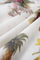 "Contrast Floral Print Button Pocket Short Sleeve Wide Leg Romper"