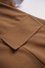 "Contrast Lapel Short Sleeve Top"