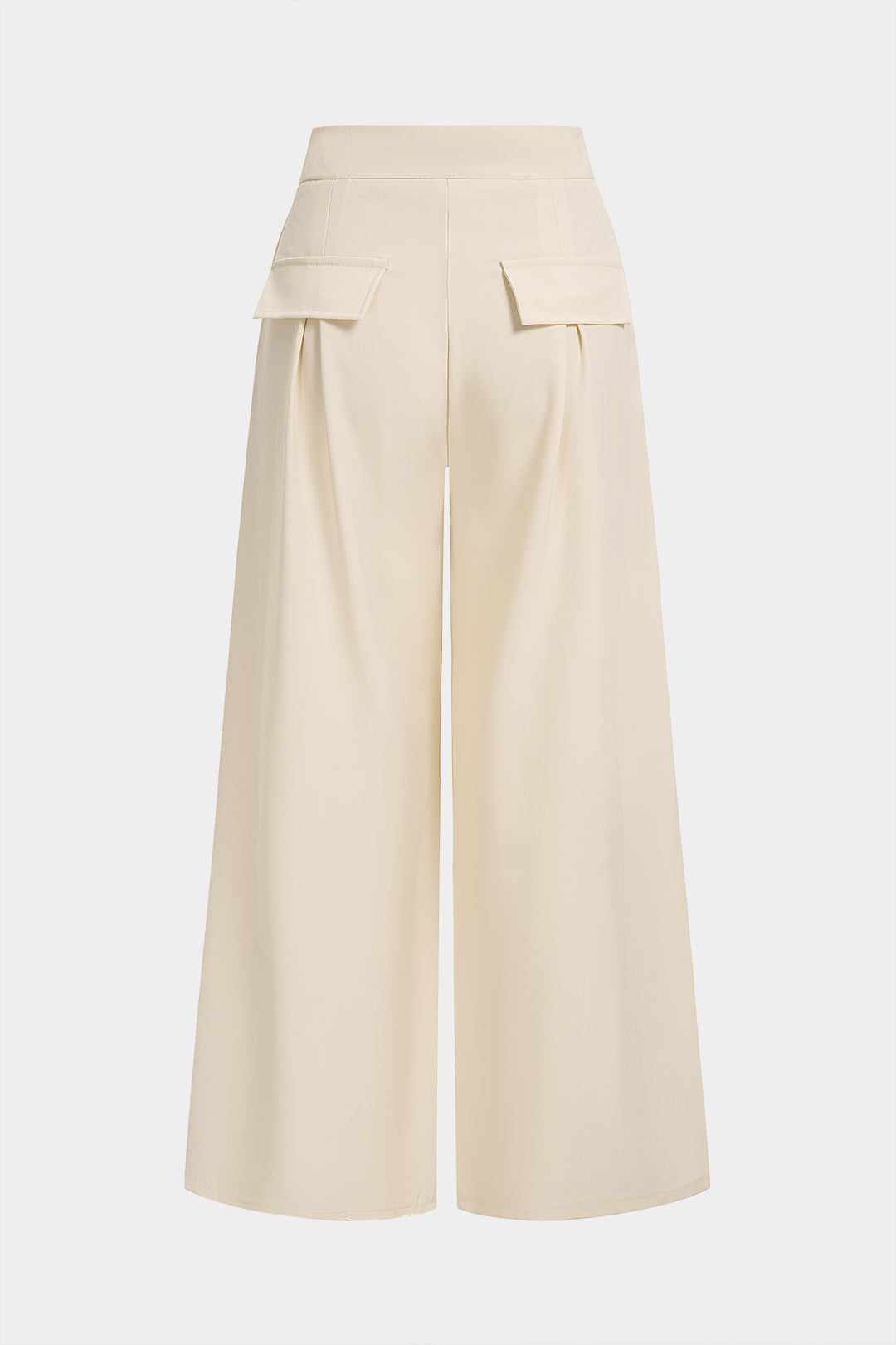 "Button Wide-Leg Pants"