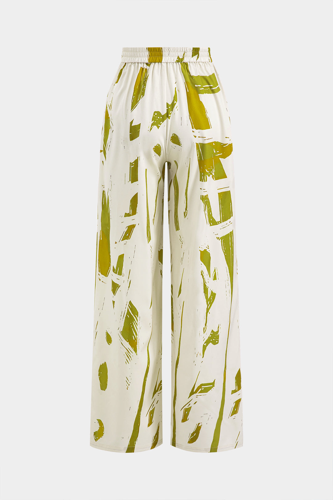 "Abstract Print High Waist Trousers"