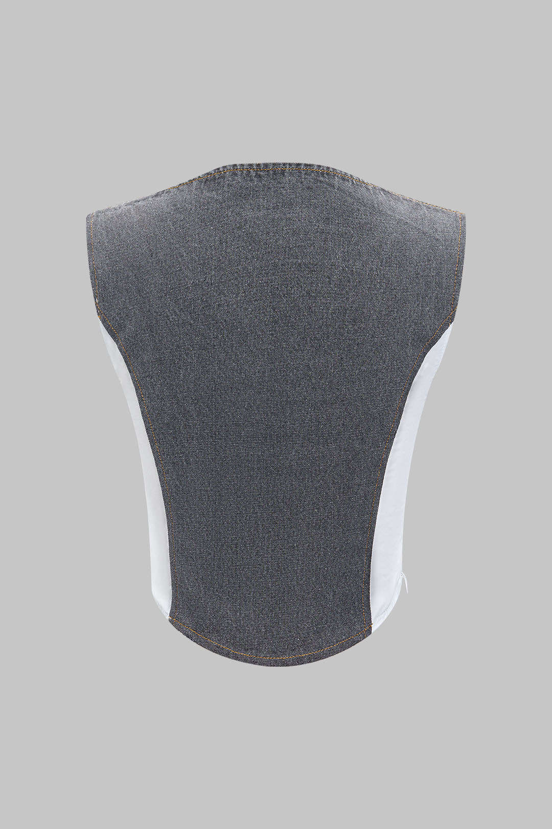 "Denim Bustier Patchwork Top"