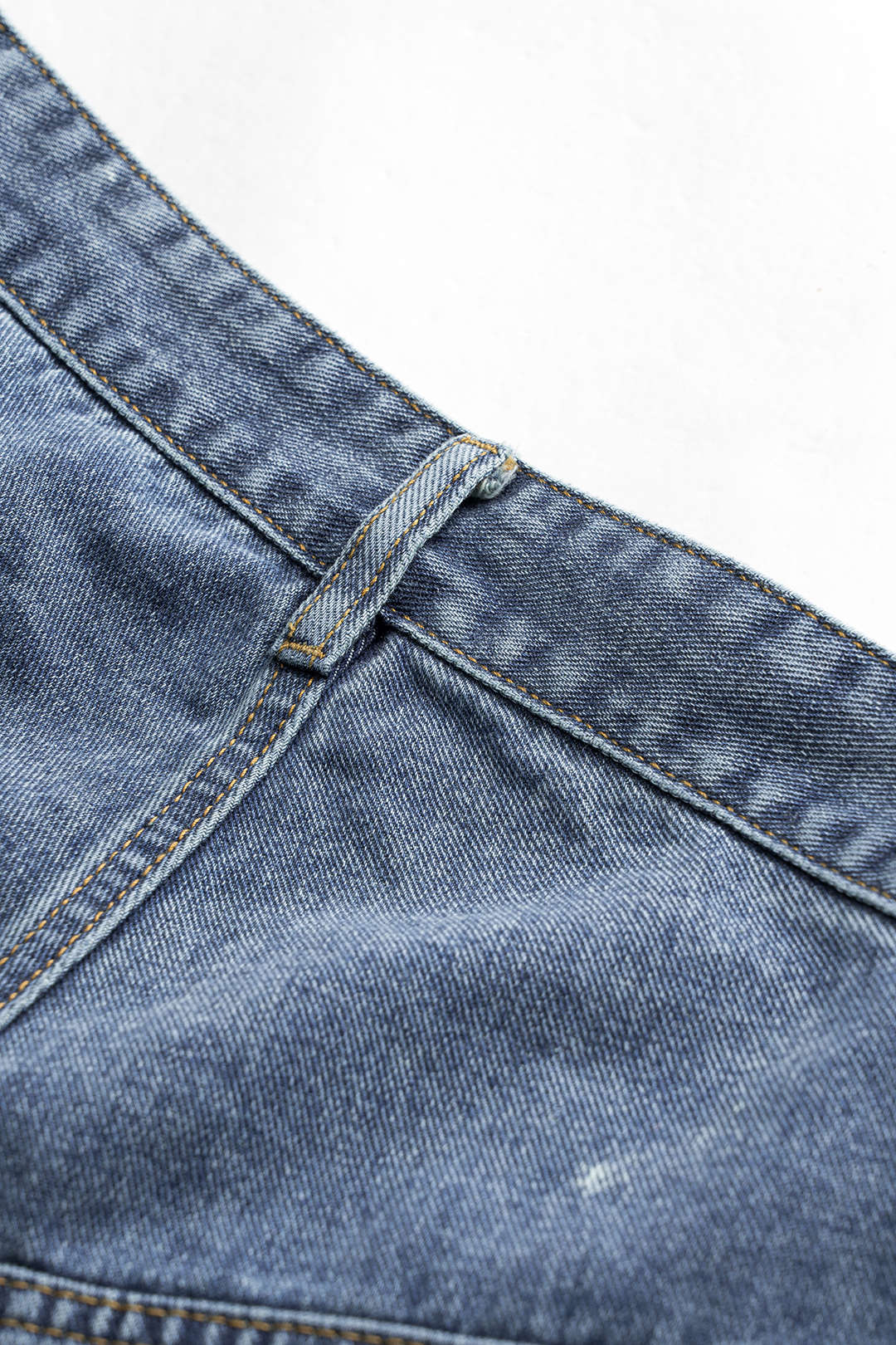 "Denim Asymmetrical High Waist Straight Leg Jeans"
