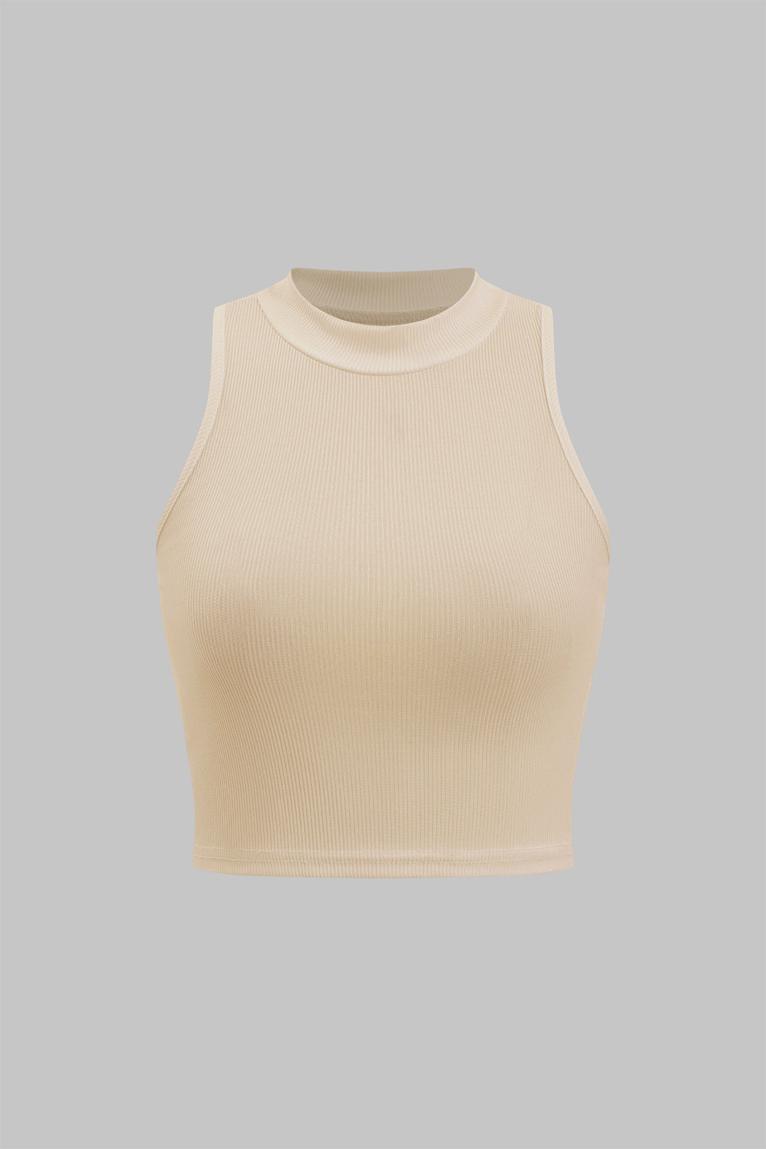 "Basic Textured Sleeveless Tank Top"