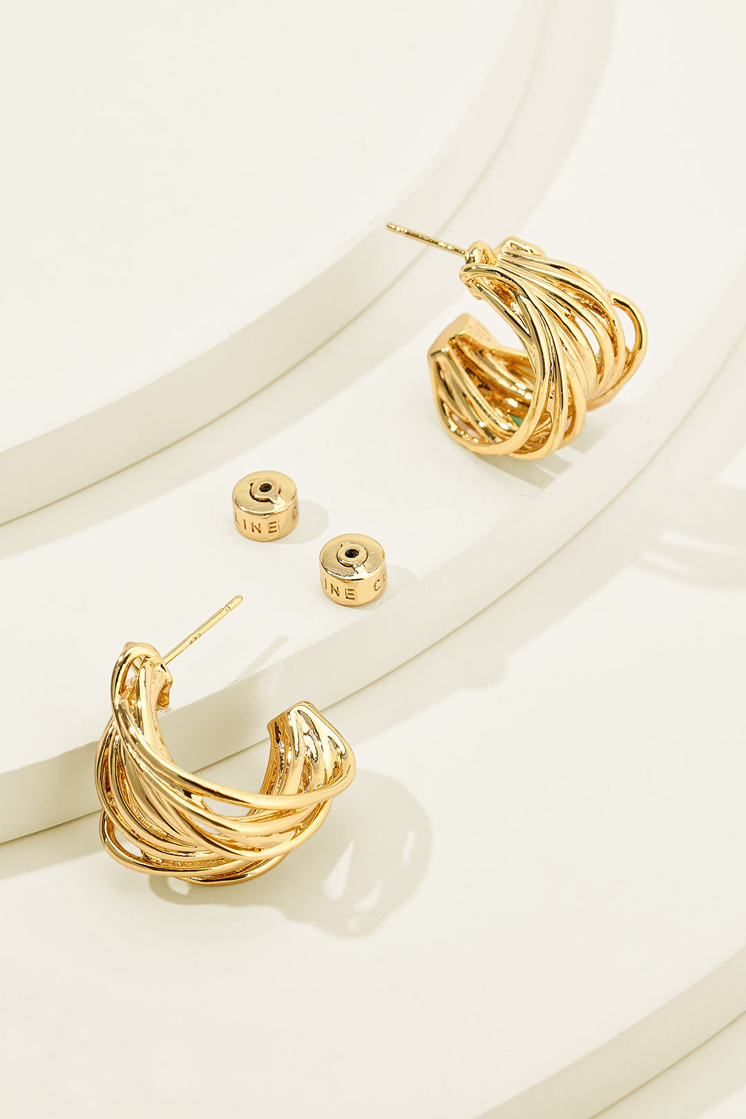 "Alloy C-Shaped Irregular Earrings"