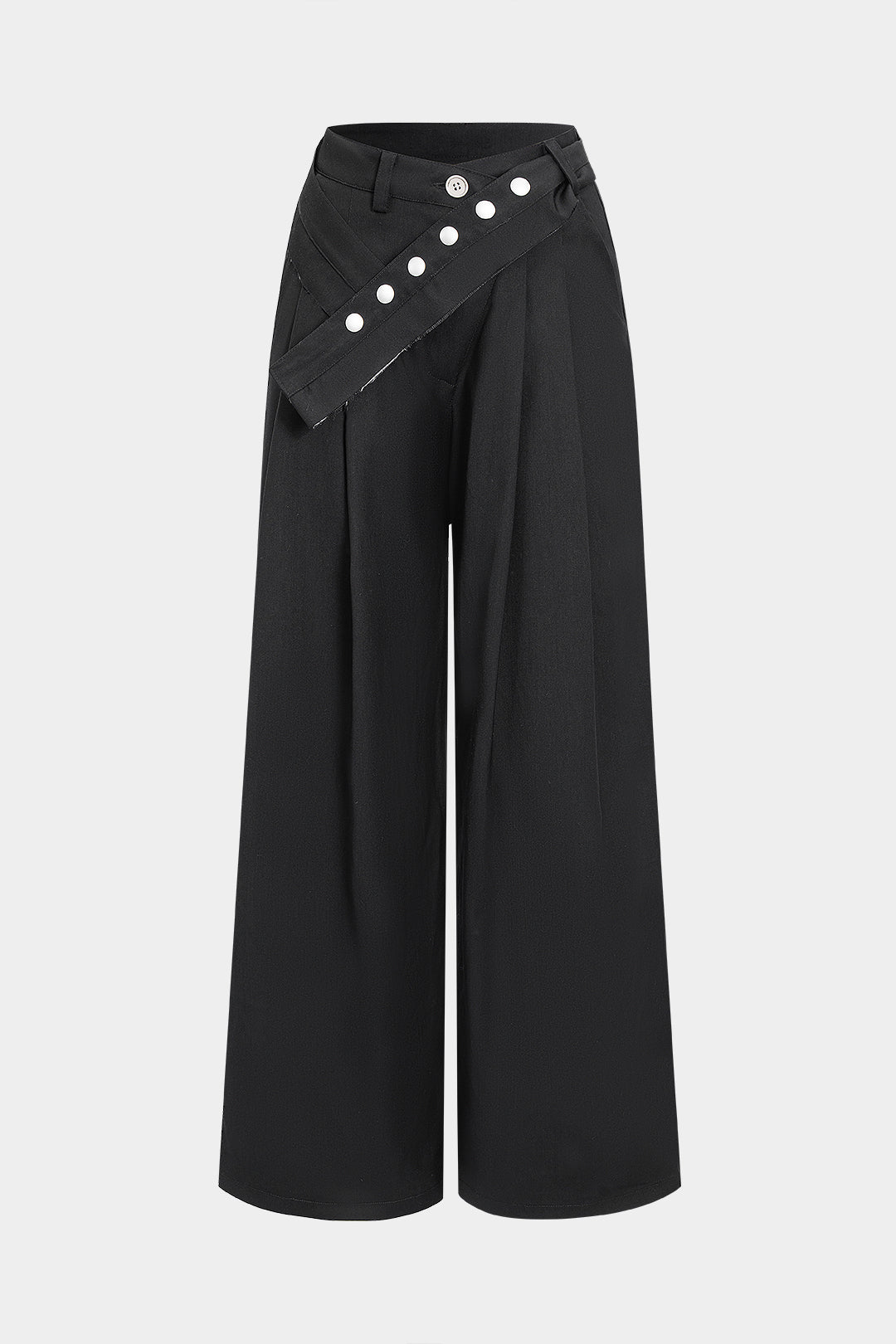 "Asymmetrical Straight Leg Pants"