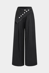 "Asymmetrical Straight Leg Pants"