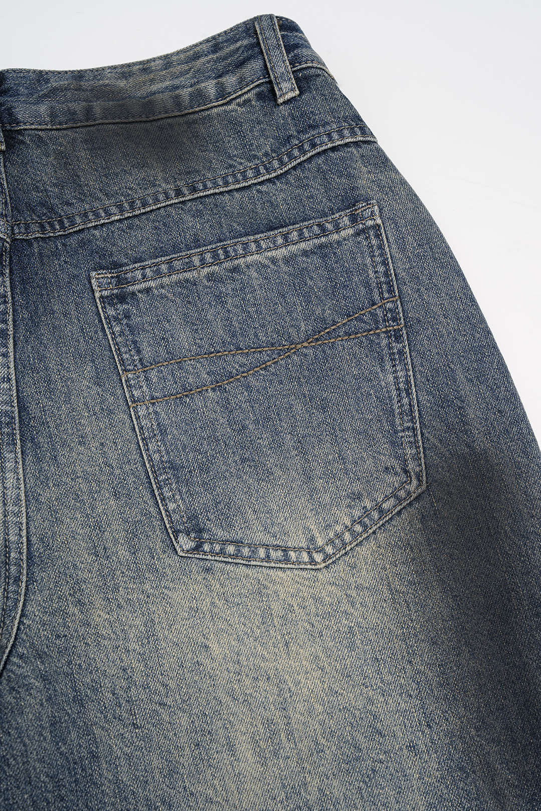 "Denim Metallic Decor High Waist Jeans"