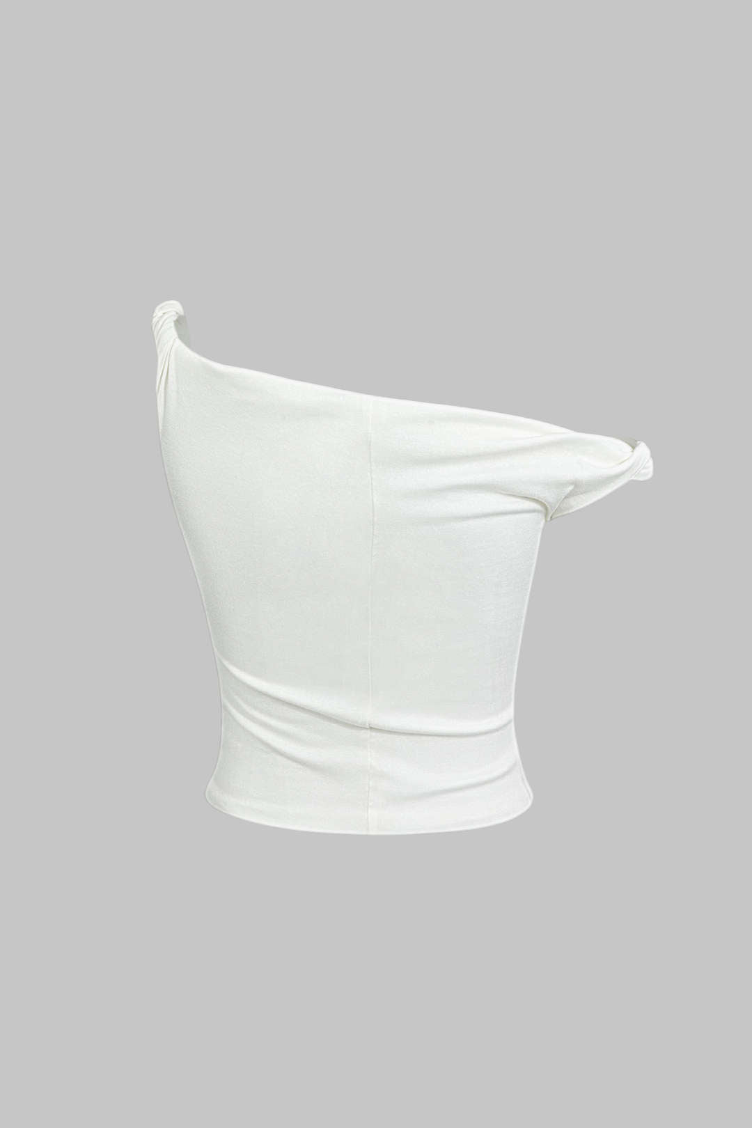 "Basic Asymmetrical Twist Sleeveless Top"