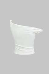 "Basic Asymmetrical Twist Sleeveless Top"