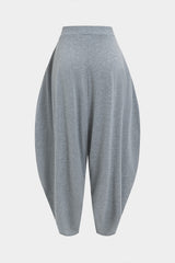 "Asymmetrical Top And Barrel Pants Set"
