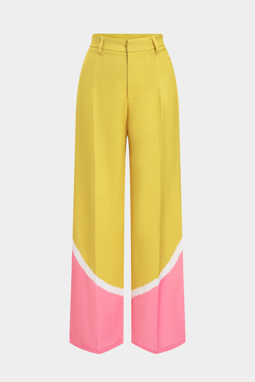 "Contrast Wide Leg Trousers"