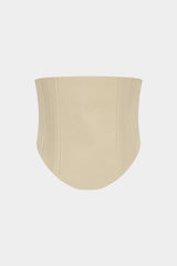 "Belted Tie Back Shoulder Pads Sleeveless Mini Dress"