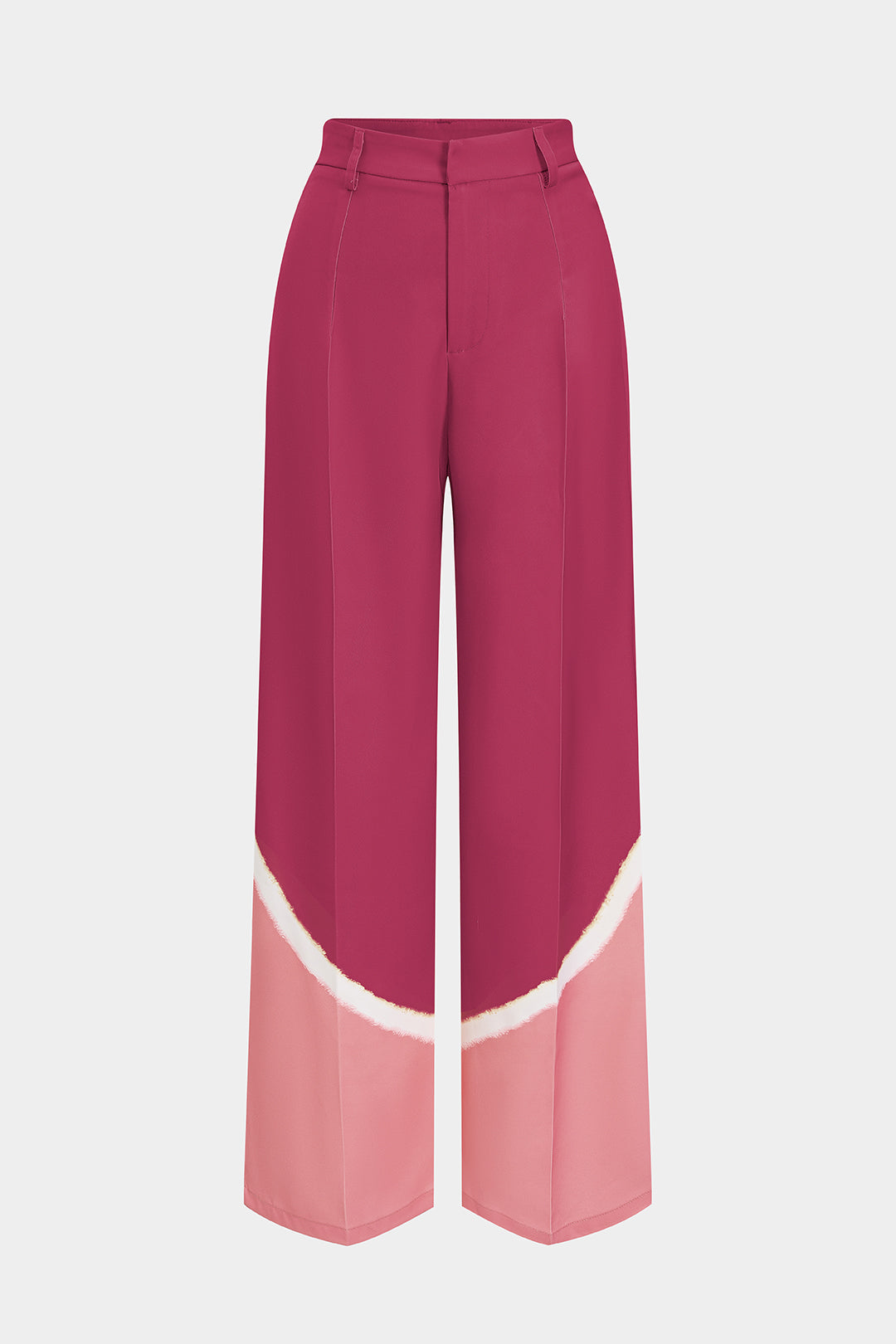 "Contrast Wide Leg Trousers"