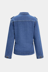 "Denim Button Pocket Outerwear"