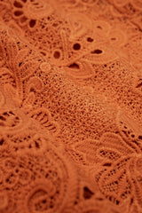 "Cut Out Tie-Up Scalloped Hem Shorts"