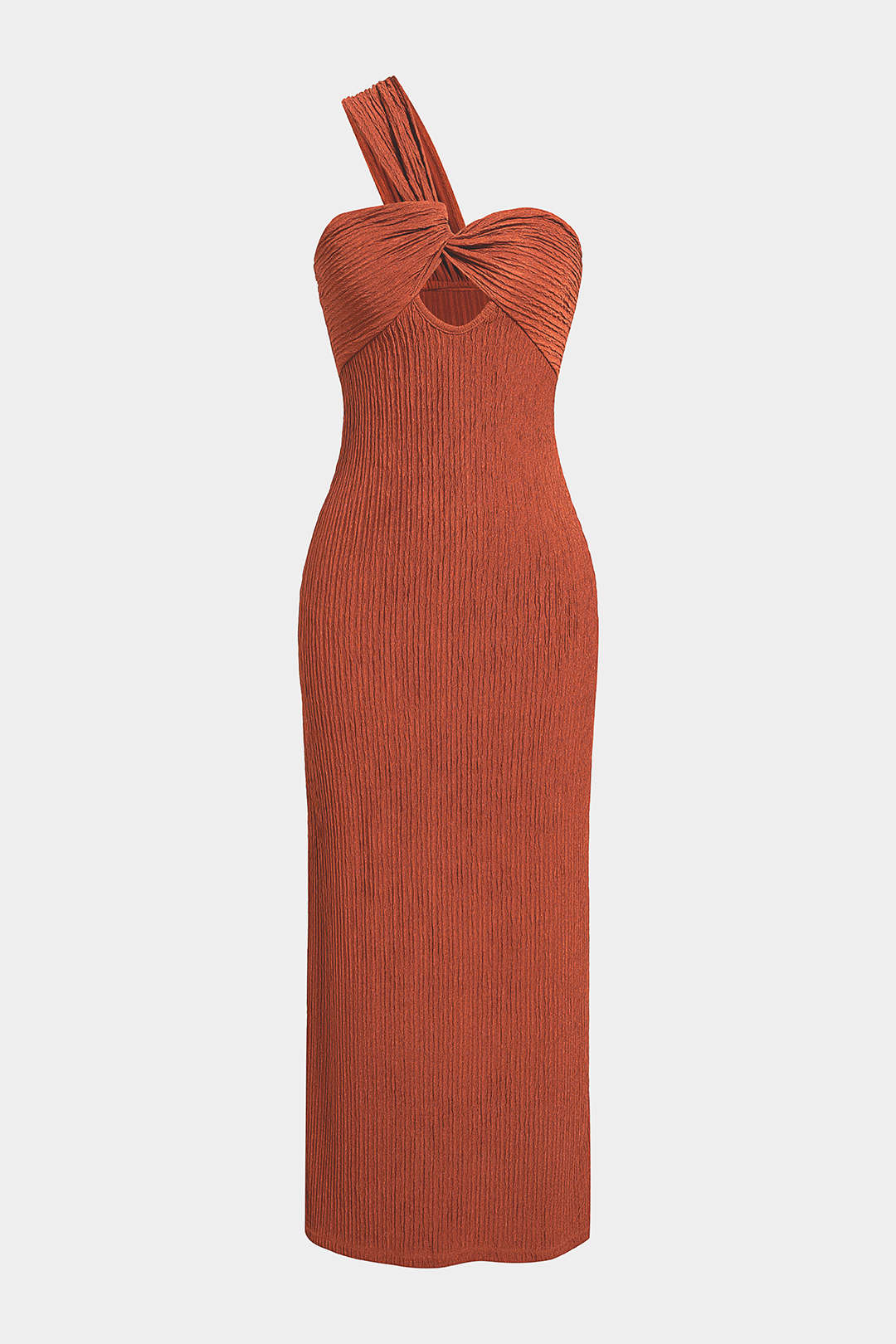 "Asymmetrical Cut Out Sleeveless Maxi Dress"
