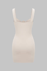 "Braided Cut Out Sleeveless Mini Dress"