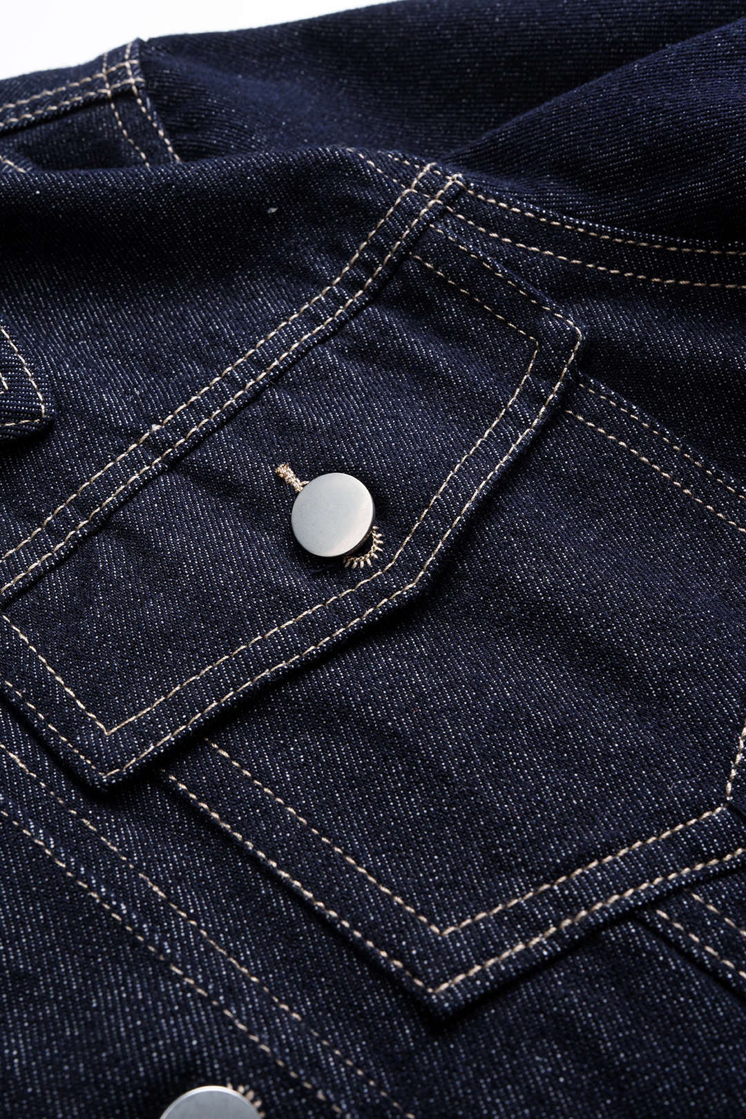 "Denim Buttoned Pocket Outerwear"