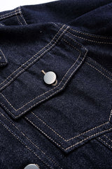 "Denim Buttoned Pocket Outerwear"