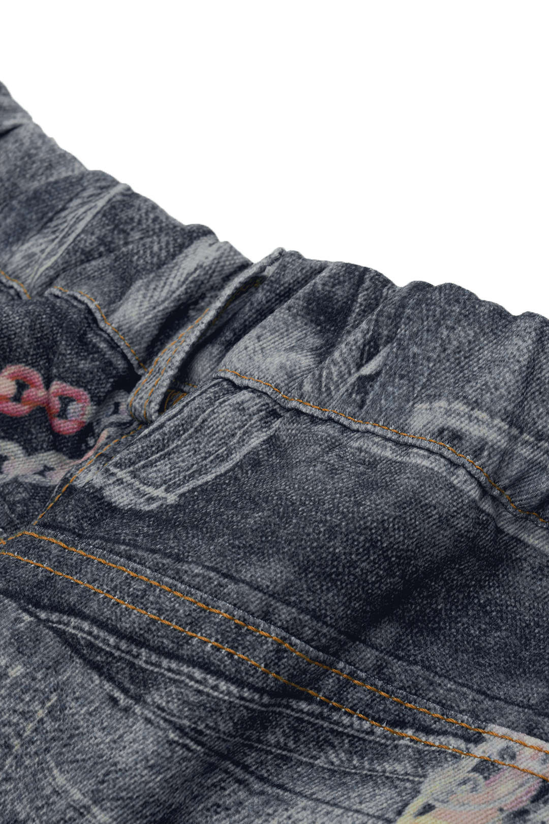 "Chain Print Wide Leg Shorts"