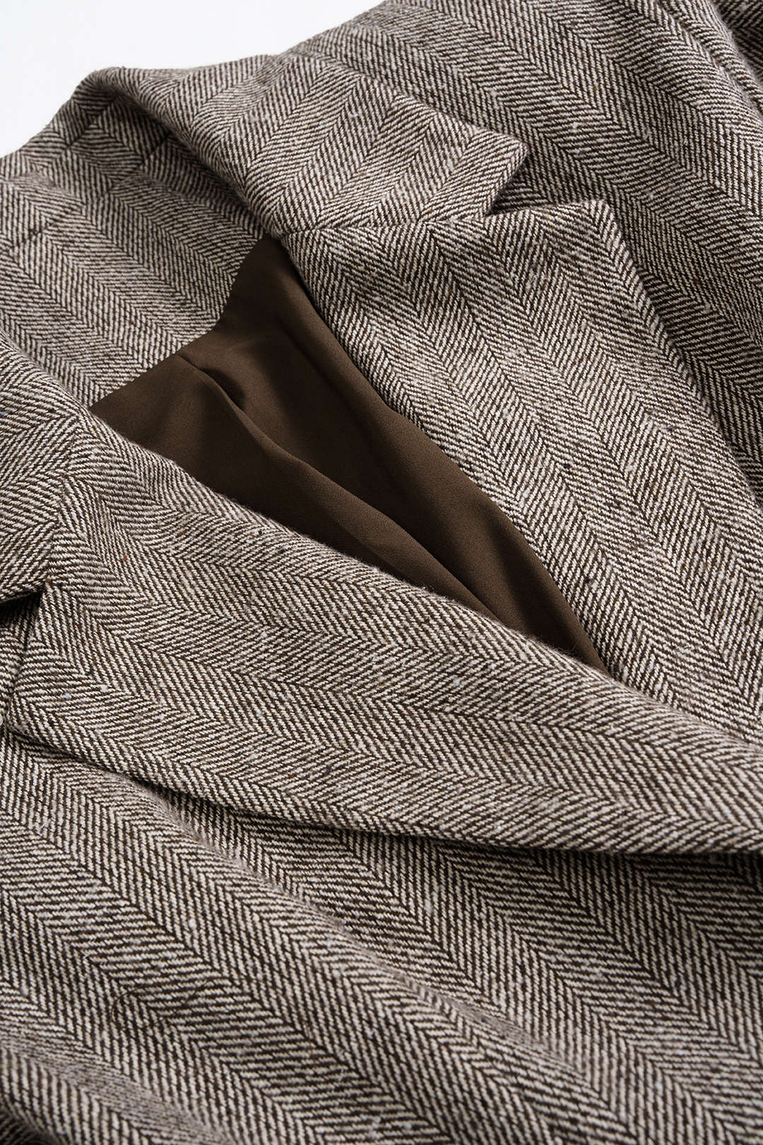 "Button Notched Lapel Belted Blazer"
