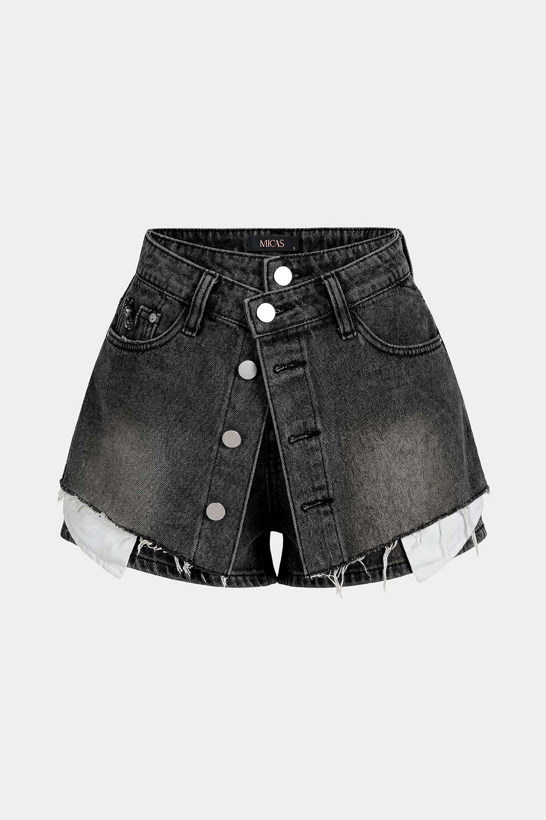 "Denim Button Pocket Shorts"