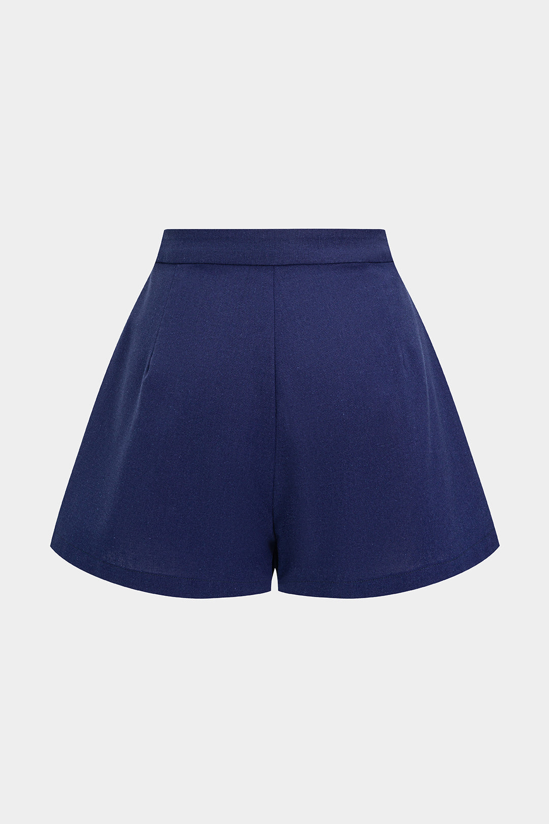 "Asymmetrical Button Ruched Shorts"