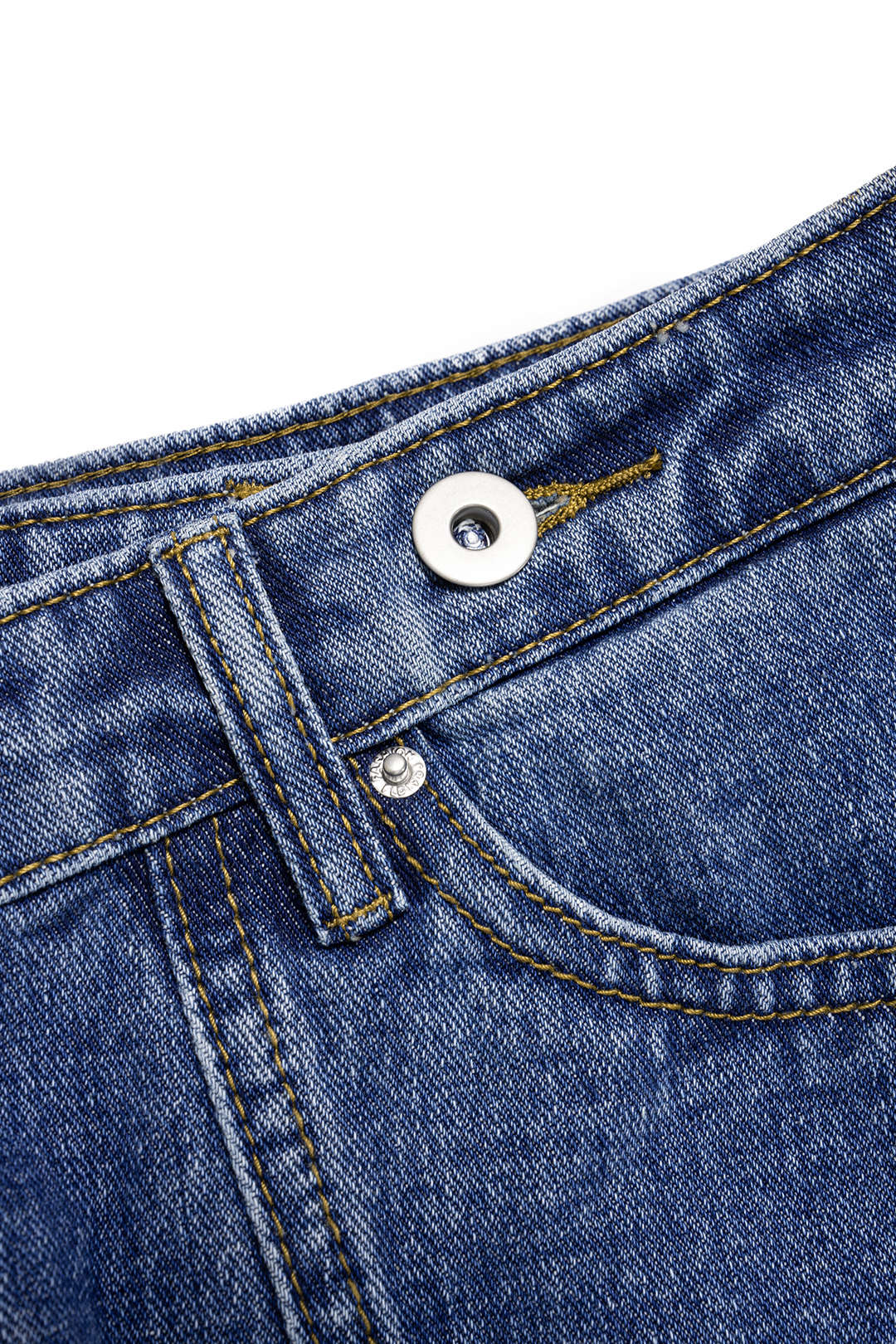 "Denim Asymmetrical High Waist Skirt"