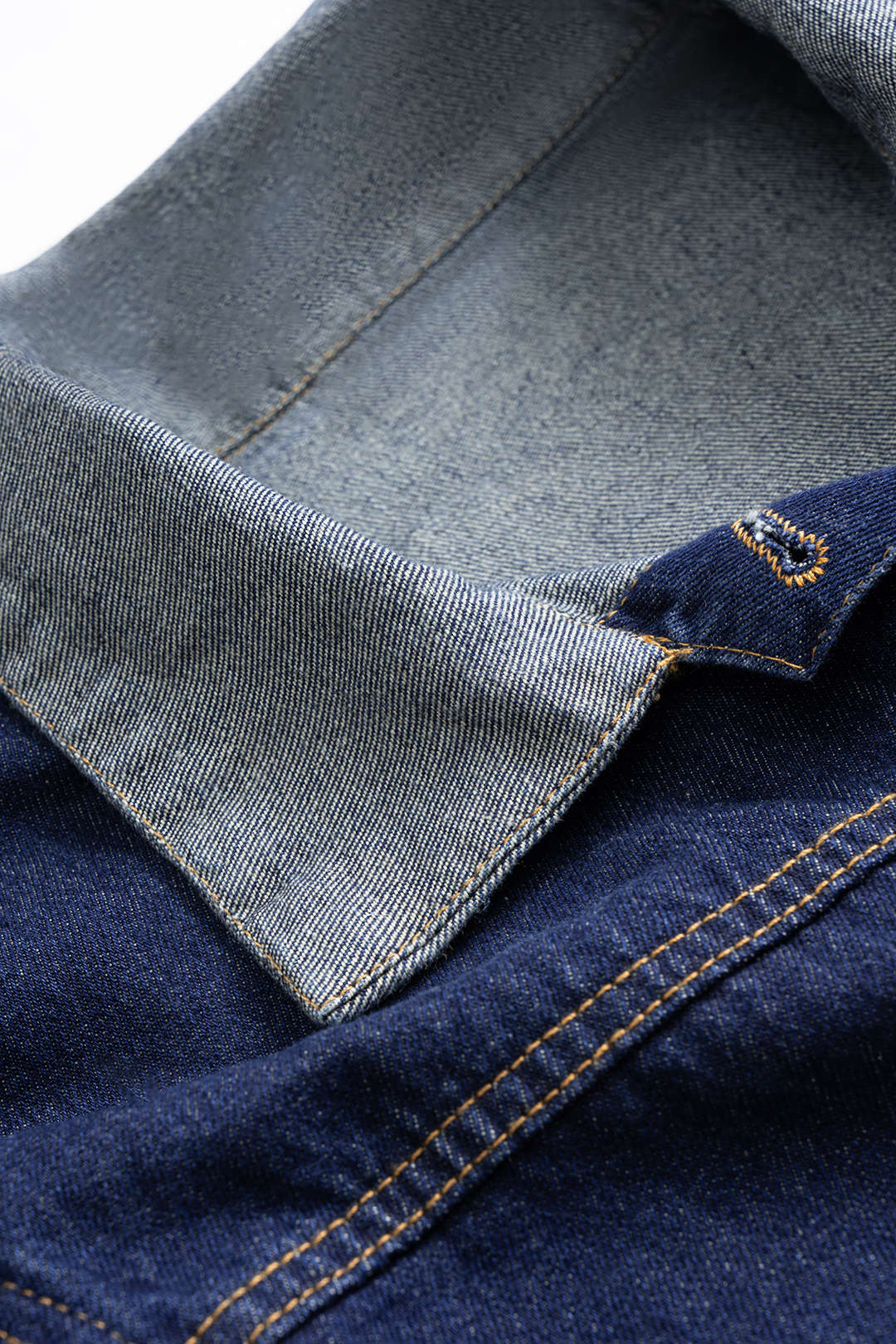 "Denim Button Patchwork Outerwear"