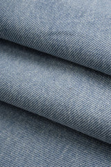"Denim Frayed Pocket Barrel Jeans"