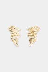 "Alloy Irregular Pleated Earrings"