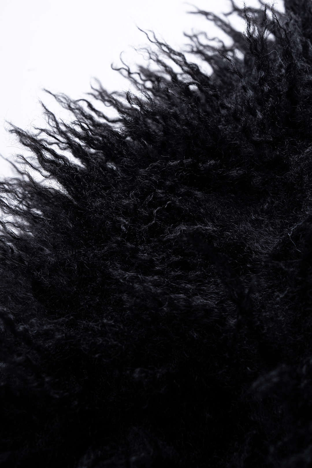 "Basic Lamb Wool Collar Drawstring Belt Buckle -Padded Puffer"