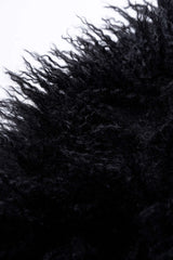 "Basic Lamb Wool Collar Drawstring Belt Buckle -Padded Puffer"