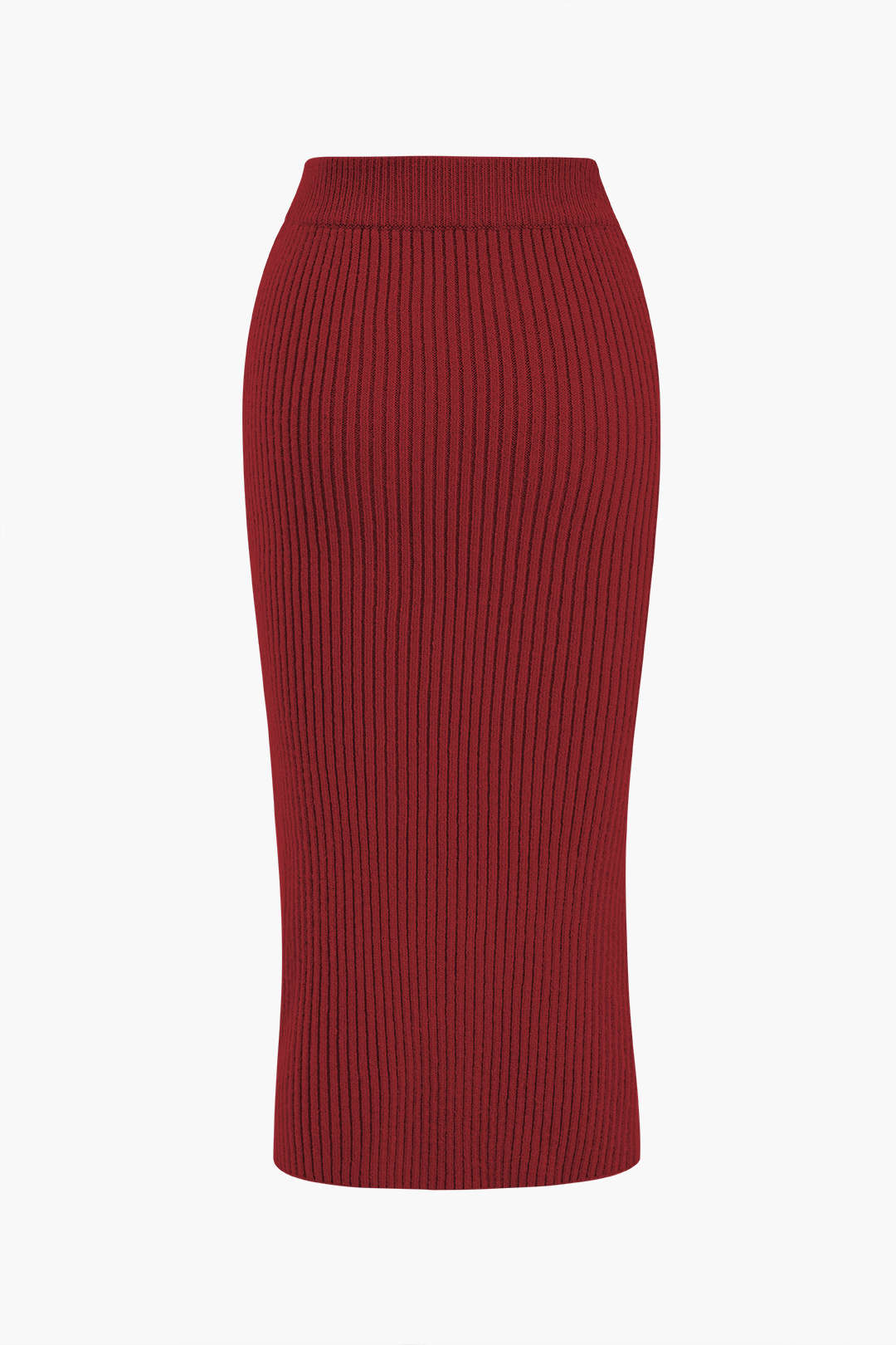 "Crossed Sweater Asymmetrical Midi Skirt"