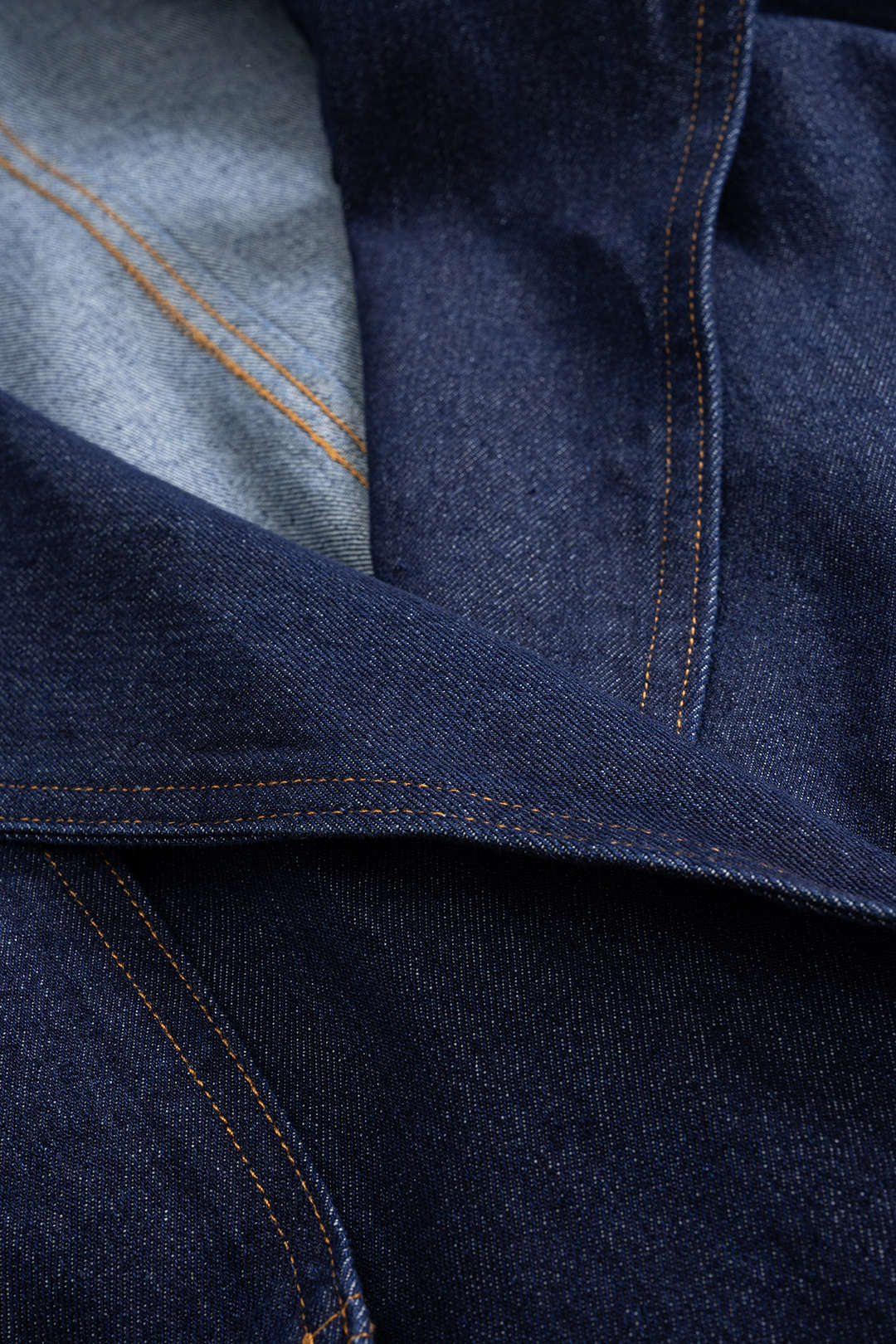 "Denim Belted Asymmetrical Outerwear"