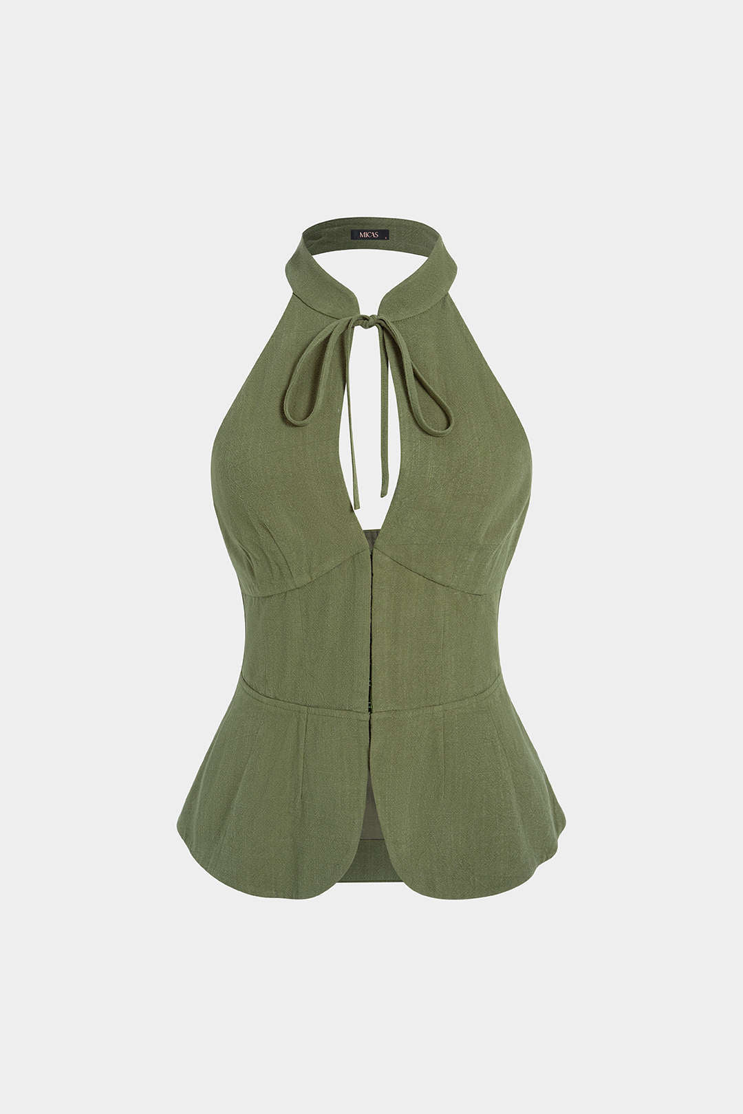 "Cut Out Tie-Up Backless Tank Top"
