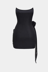 "3D Floral Ruffle Corset Mini Dress"