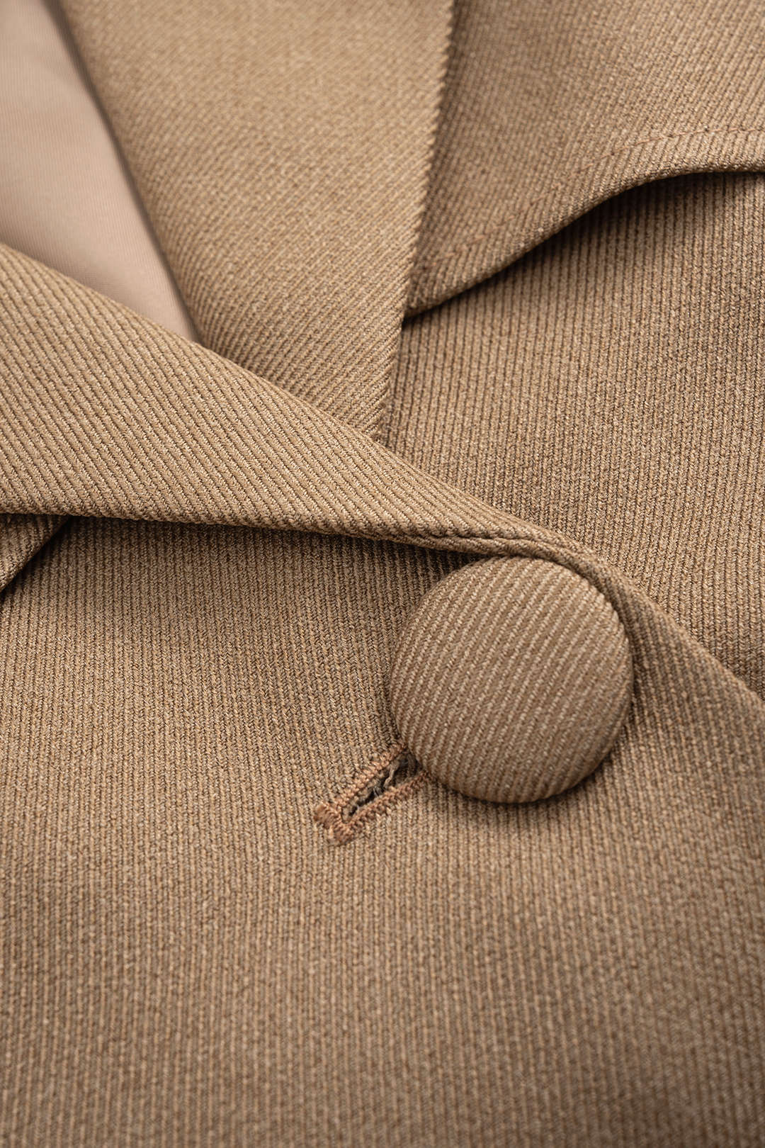 "Button Ruffle Ruched Notched Lapel Jacket"