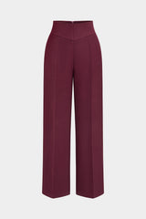 "Basic High-Waisted Wide Leg Trousers"