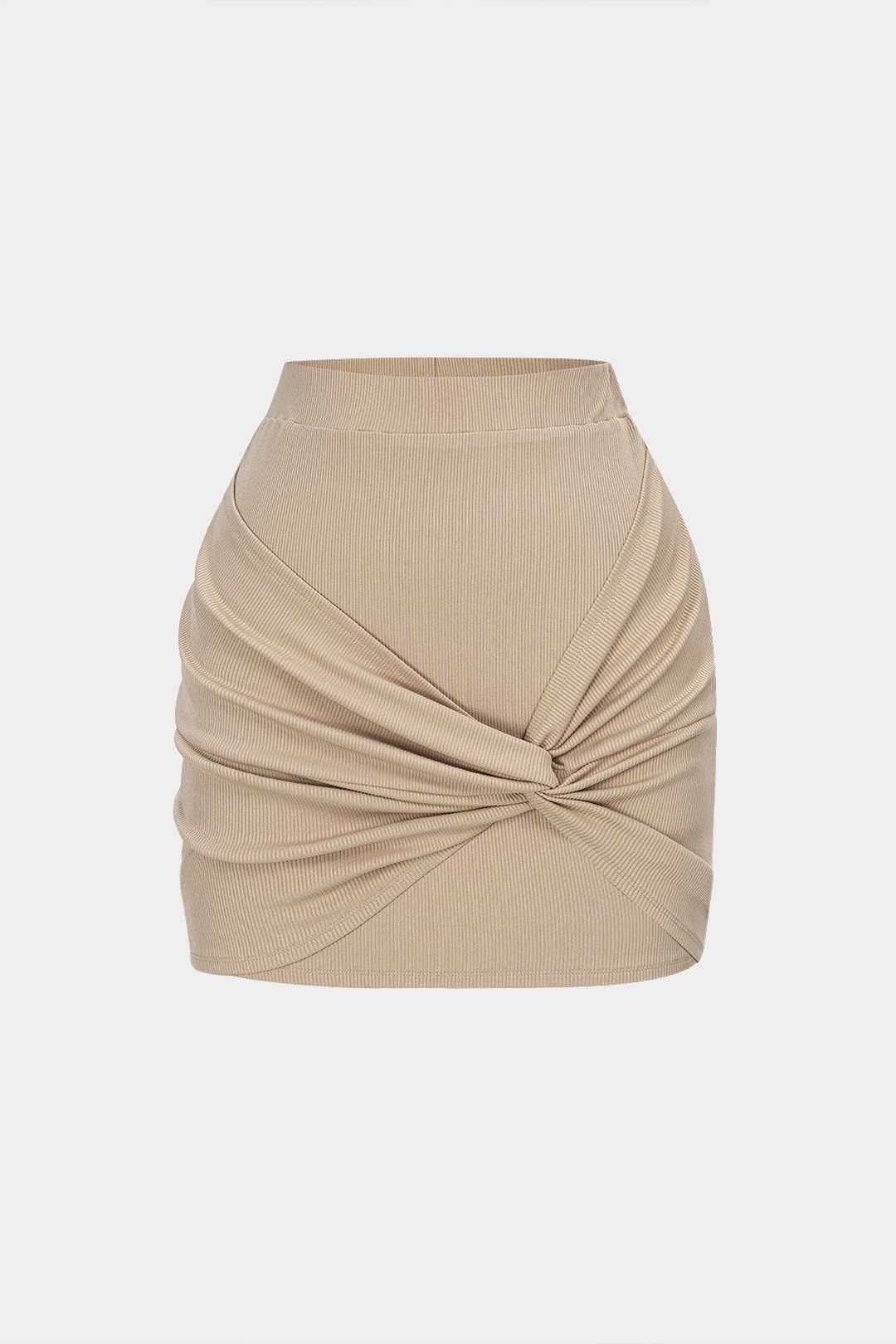 "Asymmetrical High Waist Twist Knot Skirt"