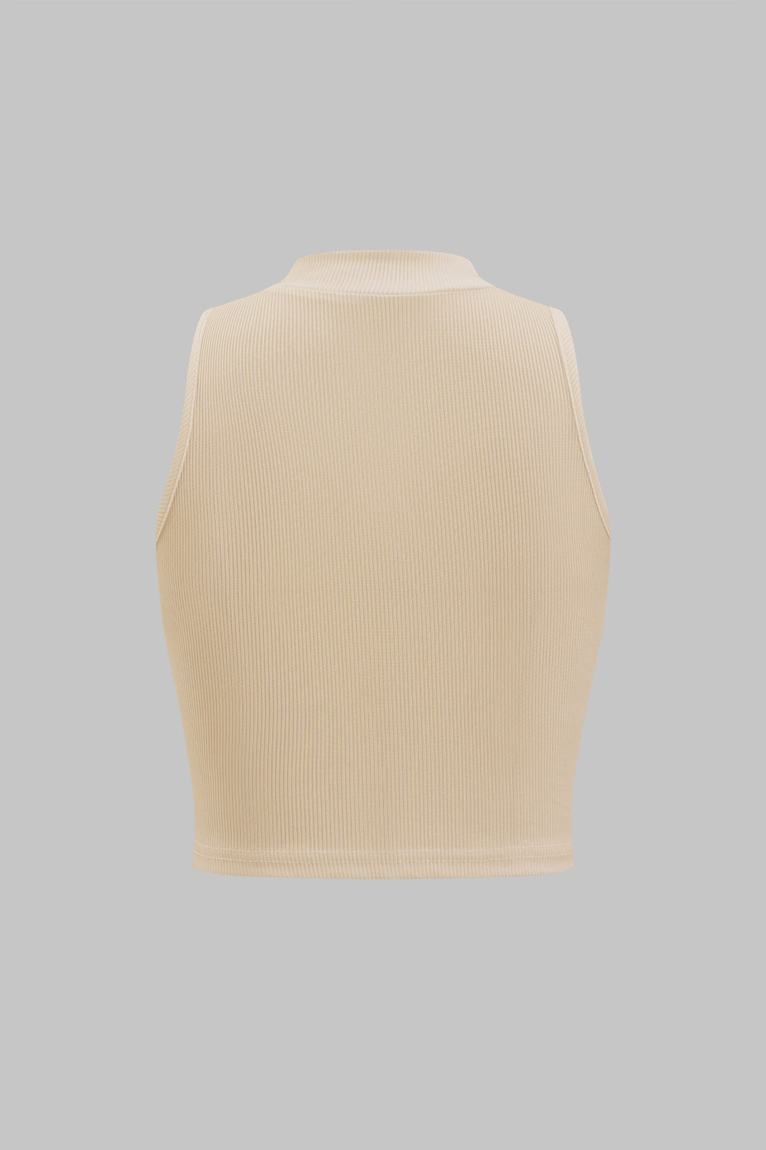 "Basic Textured Sleeveless Tank Top"