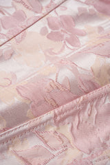 "Contrast Jacquard Corset Zipper Cami Top"
