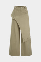 "Denim Asymmetrical Jeans"