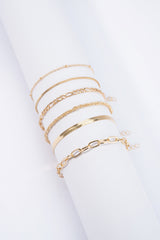 "Bohemian Alloy geometric Chain Bracelets"