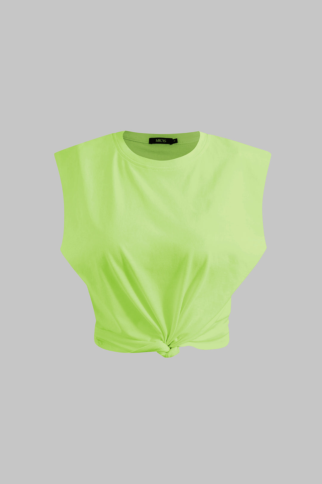 "Basic Solid Sleeveless T-shirt"